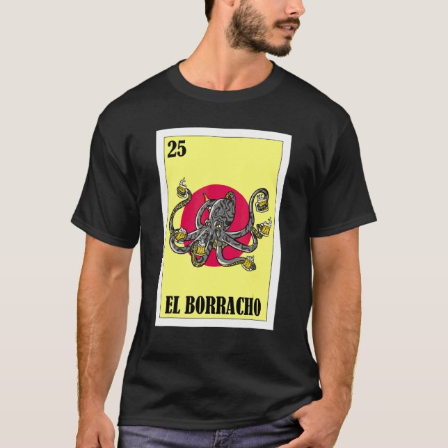 Camiseta Mexicano para Festas  El Octopus (Frente)