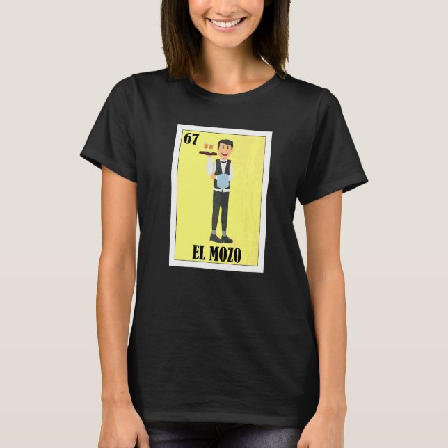 Camiseta Mexicano para meseros  O Garçom (Frente)