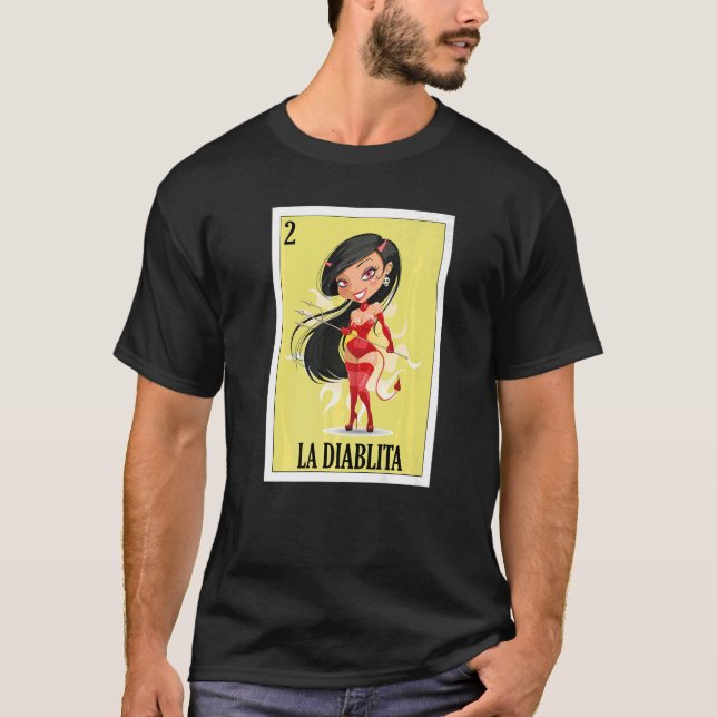 Camiseta Mexicano para Mulheres La Diablita (Frente)