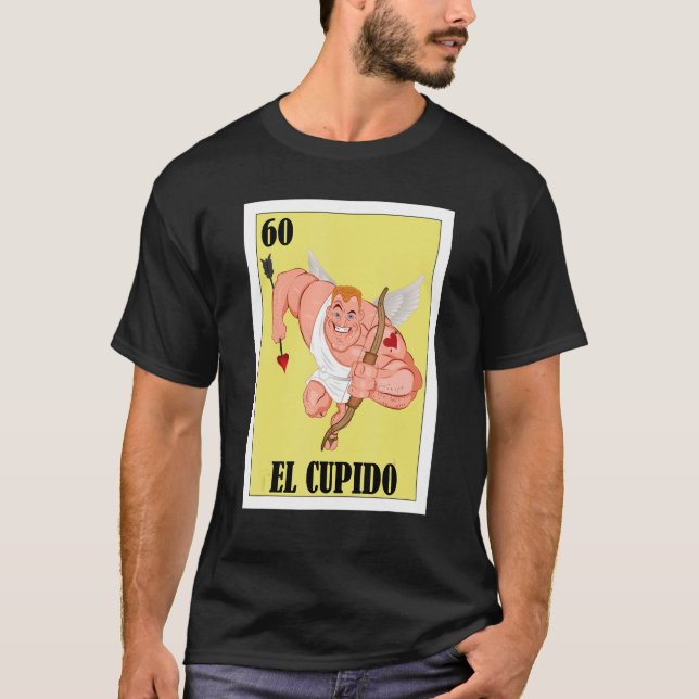 Camiseta Mexicano para o Dia de os namorados Cupido 2 (Frente)