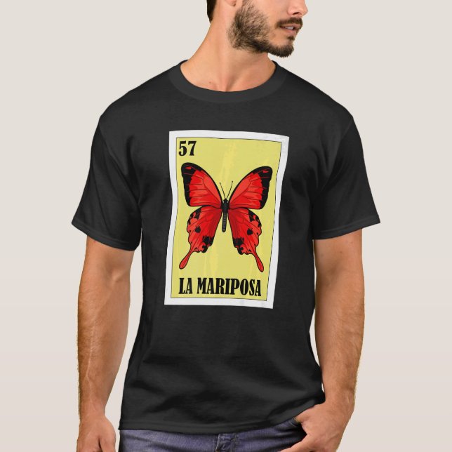 Camiseta Mexicano para torcedores de borboleta La Mariposa  (Frente)