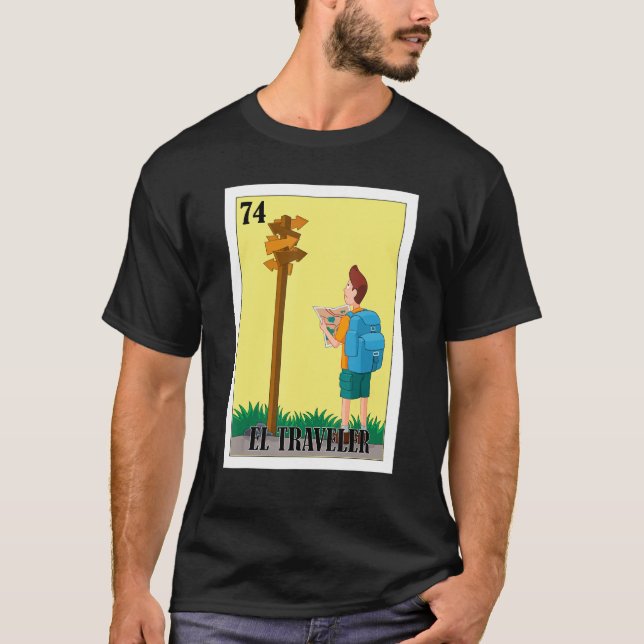 Camiseta Mexicano para viajar El Traveler (Frente)