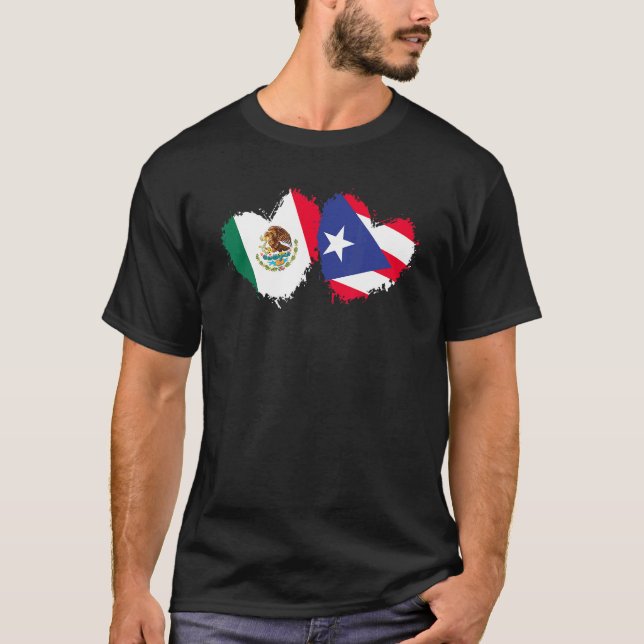 Camiseta Mexicano Porto Rico Bandeira Mexicano Porto Rico L (Frente)