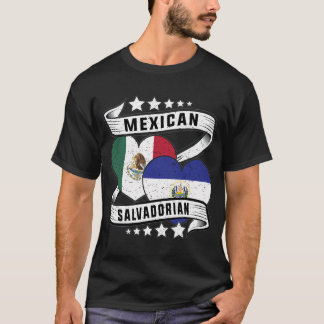 Camiseta Mexicano Salvadoriano Half Salvadorenho Half Mexic