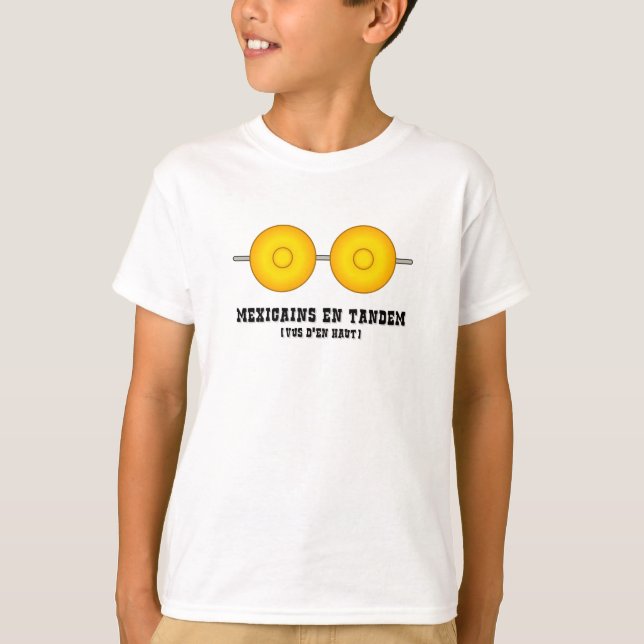 Camiseta Mexicanos em tandem (visto em parte superior) (Frente)