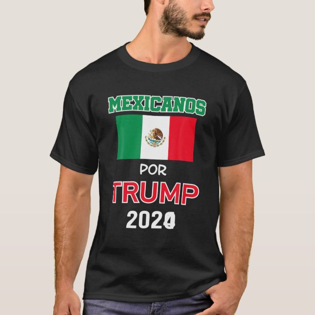 Camiseta Mexicanos por Trump 2024 Pro Trump Gift Mexicanos  (Frente)