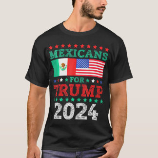 Camiseta Mexicanos Por Trump 2024 Retirem A América Do Méxi