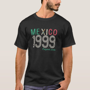 Camiseta México 1999 Vintage Peças Originais, Retro Mexican