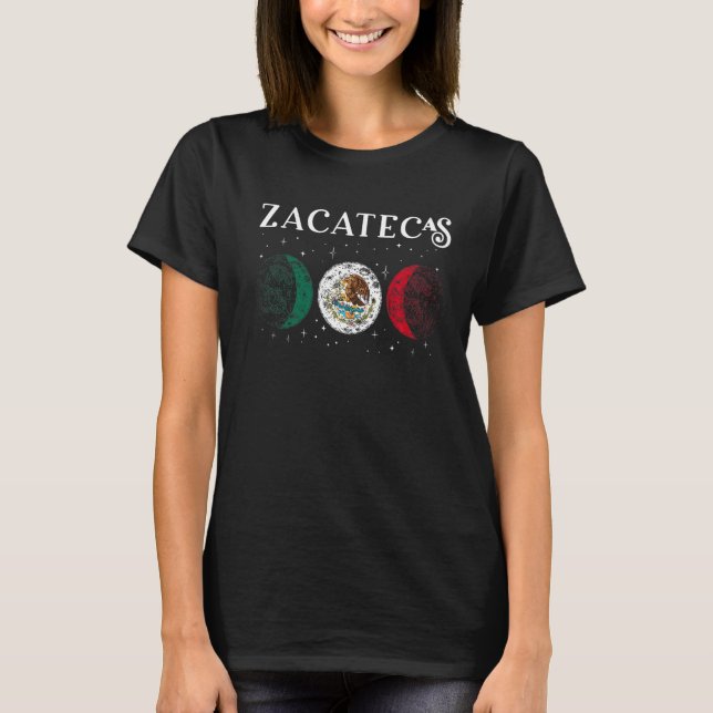 Camiseta México Bandeira Ama Zacatecas México Vacinação (Frente)