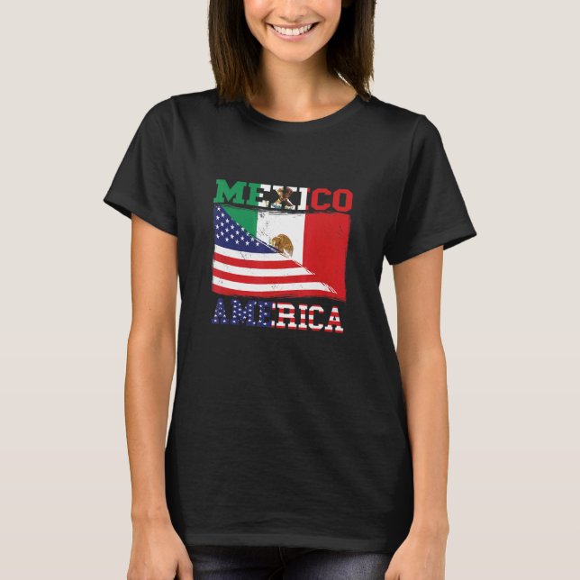 Camiseta México: Bandeira Americana Orgulhosa Galeria Raíze (Frente)