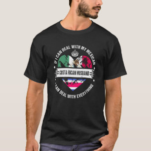 Camiseta México Bandeira Costa Rica País Marido Crescido