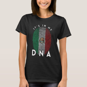 Camiseta México Bandeira Em Meu Dna Orgulhosa Fingerprin Me