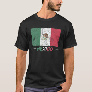 Camiseta México: Bandeira mexicana hispânica gira em torno