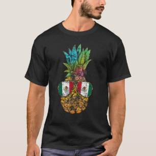 Camiseta México Bandeira Pineapple Vintage Retro Vacat Méxi