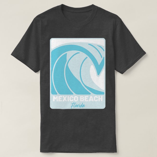 Camiseta Mexico Beach Atlantic Ocean FL Crashing Wa (Frente do Design)