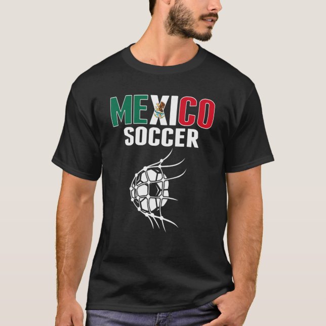 Camiseta México: Bola De Futebol No Net Goal Mexicano (Frente)