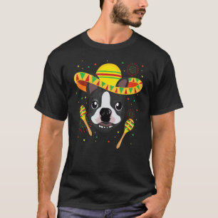 Camiseta México Boston Terrier Bostie Dog Cinco de Mayo