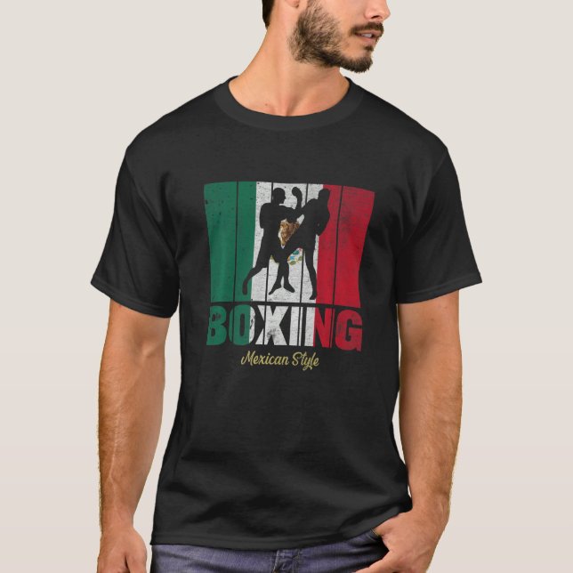 Camiseta México: Boxing mexicano luva contra o orgulho mexi (Frente)