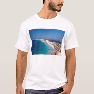 Camiseta México, Cancun, vista aérea dos hotéis