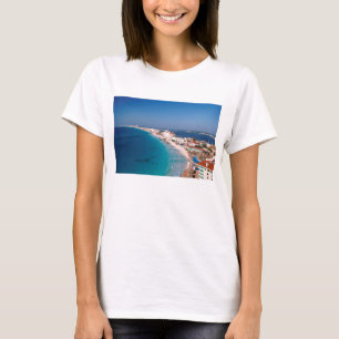 Camiseta México, Cancun, vista aérea dos hotéis