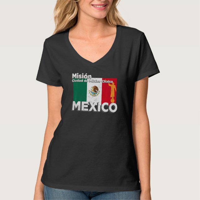 Camiseta Mexico CDMX Chalco LDS Mission Missionary Premium (Frente)