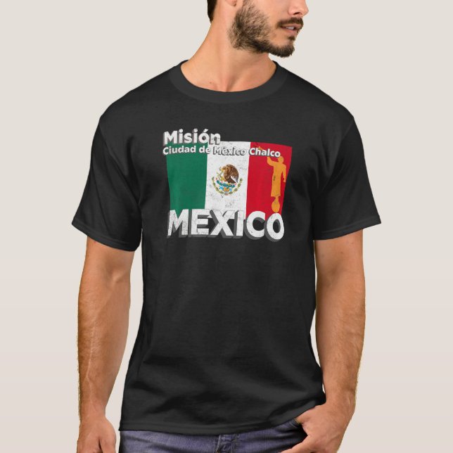 Camiseta Mexico CDMX Chalco LDS Mission Missionary Premium (Frente)