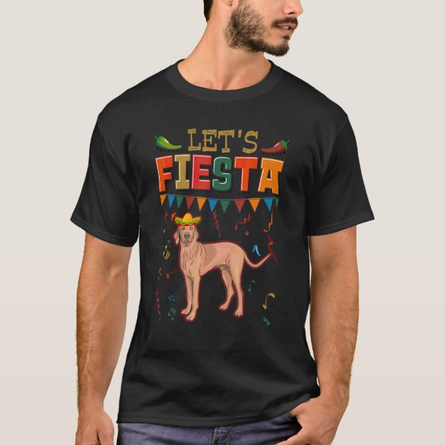 Camiseta México Cinco de Mayo Fiesta Vamos Fiesta Vizsla (Frente)