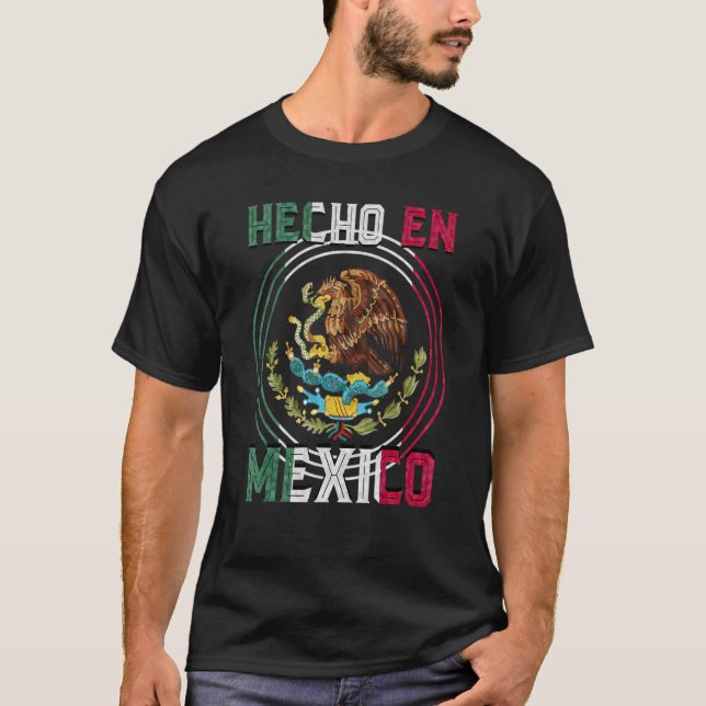Camiseta Mexico Eagle Hispanic Mexican Pride Hecho En Mexic (Frente)