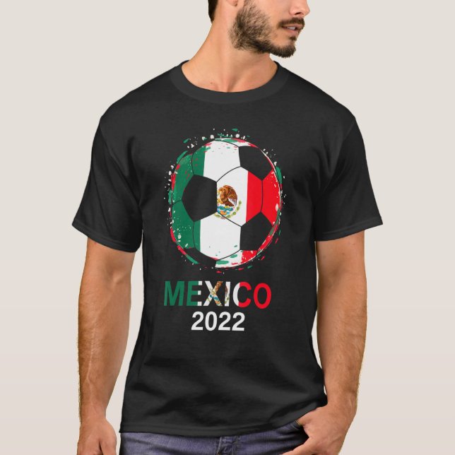 Camiseta México Flag 2022 Apoiante do Mex da Equipe de Fute (Frente)