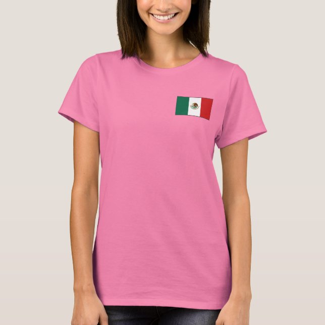 Camiseta México Flag e Map dk T-Shirt (Frente)
