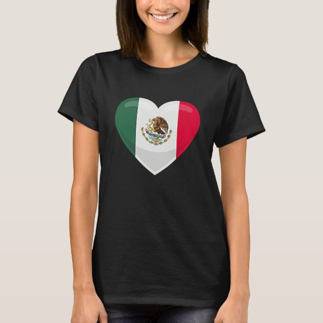 Camiseta Mexico Flag Pocket Heart (Frente)