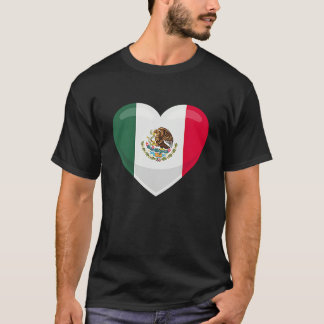 Camiseta Mexico Flag Pocket Heart