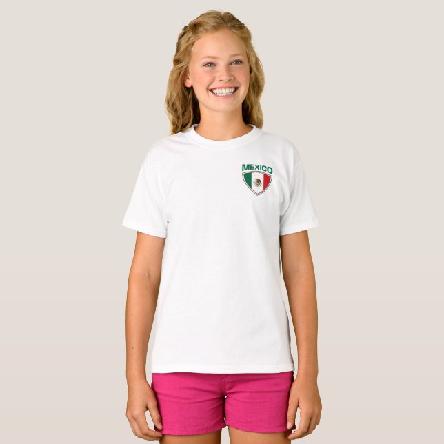 Camiseta México Flag Shield T-Shirt (Frente Completa)