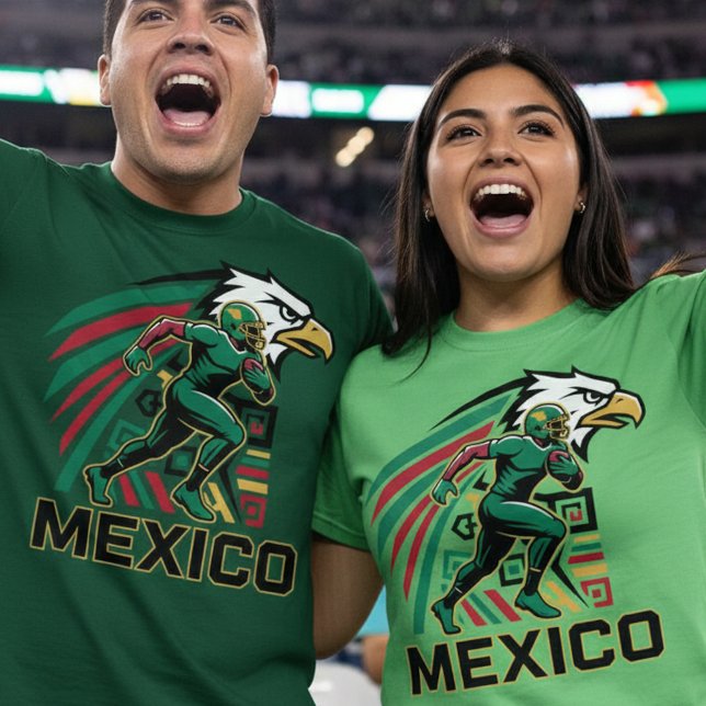 Camiseta Mexico Football Eagle National Pride Action Art (Use Personalized to change color/font.
Choose a color that matches the background color of shirt)
