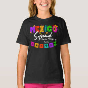 Camiseta México: Grupo de Cores no Quadrado Correspondente