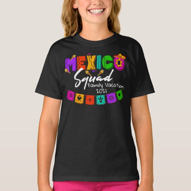 Camiseta México: Grupo de Cores no Quadrado Correspondente  (Frente)