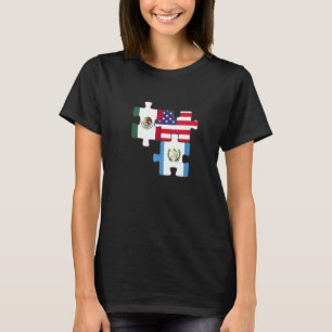 Camiseta México Guatemala E Quebra-cabeça Dos Eua