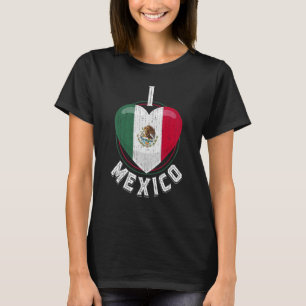 Camiseta México hispânico Orgulho da cultura mexicana Amor 