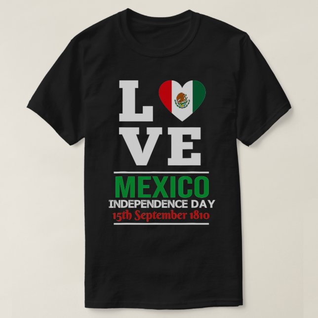 Camiseta México Independência Orgulhosa Bandeira Mexicana P (Frente do Design)