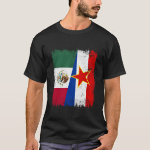 Camiseta México Iugoslávia Meia Bandeira Mexicano Iugoslavo