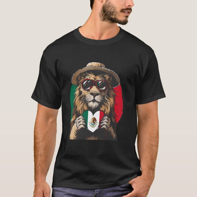 Camiseta México Leão Mexicano Raízes Mexicanas Bandeira Mex (Frente)