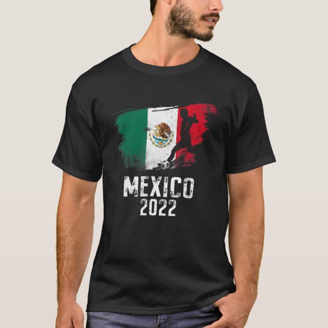 Camiseta México, México, Equipe de Futebol da Bandeira em 2 (Frente)