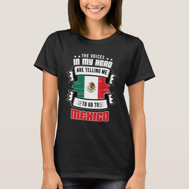Camiseta México na minha cabeça (Frente)