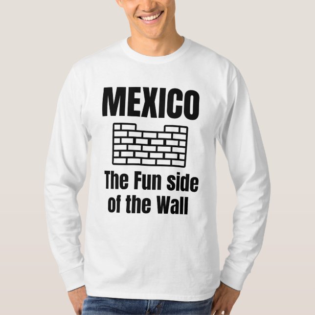 Camiseta México, o lado divertido da parede (Frente)