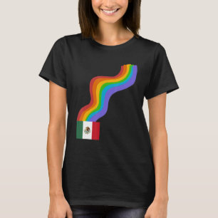 Camiseta México: Orgulho do Arco-Íris ROYGBIV ondulado com