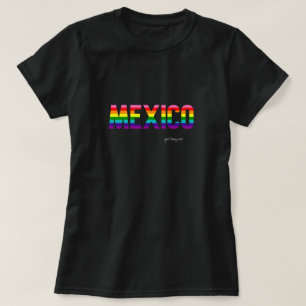 Camiseta México Orgulho Hoodie Bandeira arco-íris W.