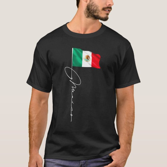 Camiseta México Sigla Polar Patriótico da Marca do México (Frente)