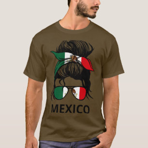 Camiseta México Sinalizador Mexicano Mulher Mexicana com Ar