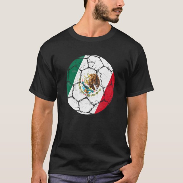 Camiseta Mexico Soccer Team Apparel 2022 Mexican Ball Flag  (Frente)
