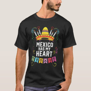 Camiseta México Tem Minha Vida Coração Mexicana Coun Orgulh
